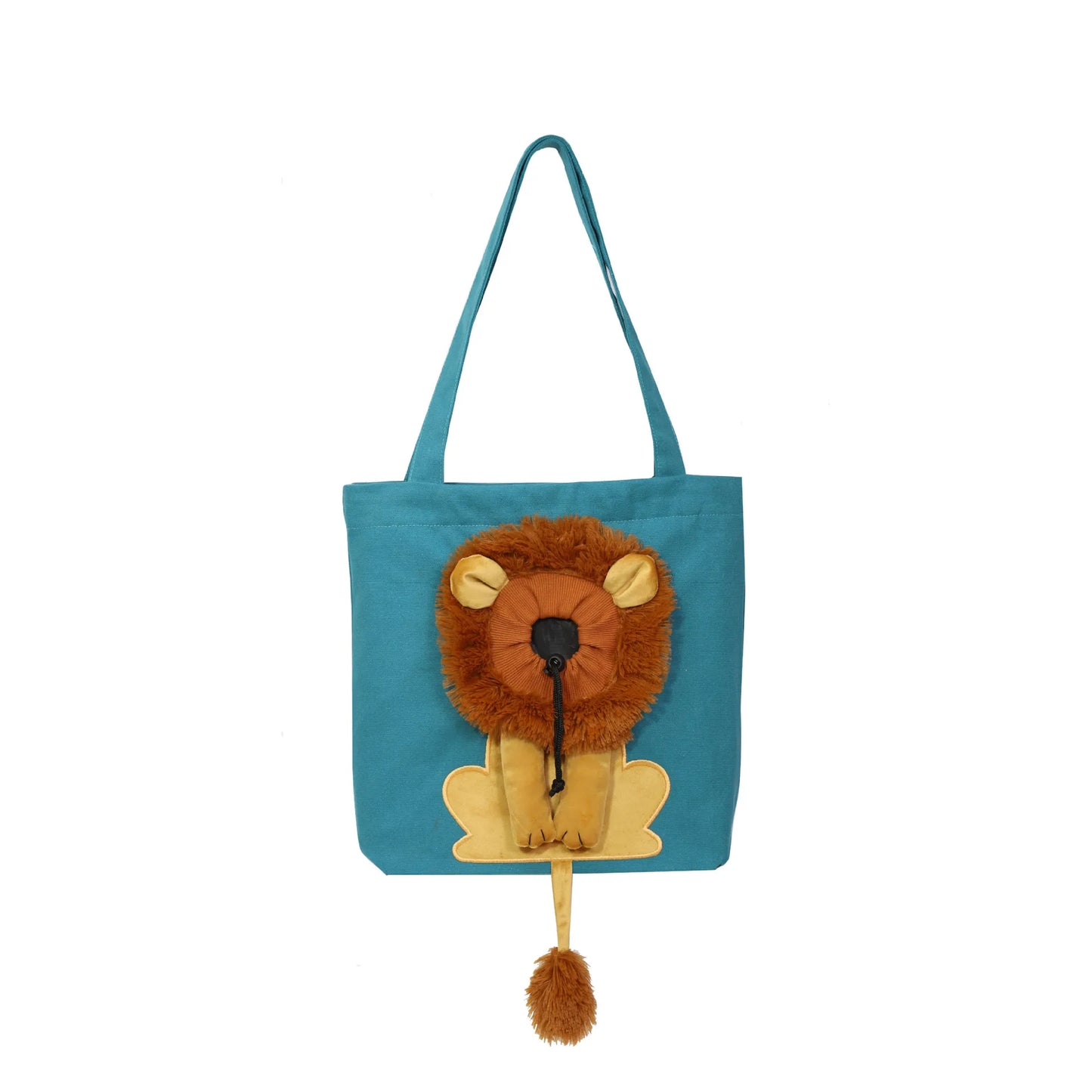 Creative Little Lion Pet Canvas Shoulder Bag for Cats & Dogs