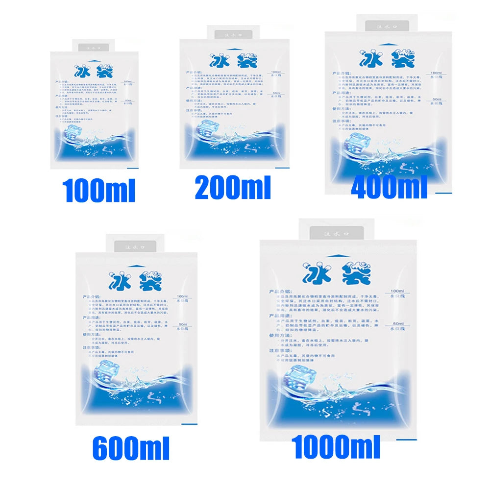 Thicken Reusable Ice Bag Water Injection Icing Cooler Bag Pain Cold Compress Drinks Refrigerate Food Keep Fresh Gel Dry Ice Pack