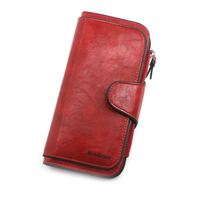 Women's Wallet Made of Leather Wallets Three Fold VINTAGE Womens Purses Mobile Phone Purse Female Coin Purse Carteira Feminina