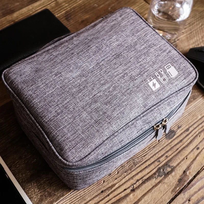 Travel Closet Organizer Case for Headphones Storage Bag Digital Portable Zipper Accessories Charger Data Cable USB Cosmetics