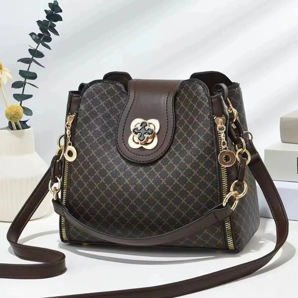 Fashion PU Leather Women's Large Capacity Crossbody Shoulder Bag