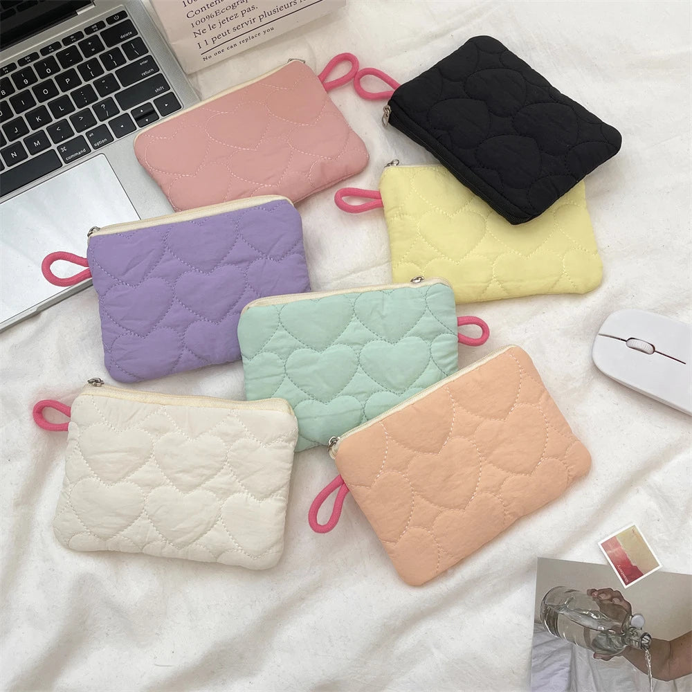 New Cute Candy Color Coin Purses Small Canvas Coin Wallet Lady Girls Earphone Coin Key Money Storage Bag Zipper Pouch