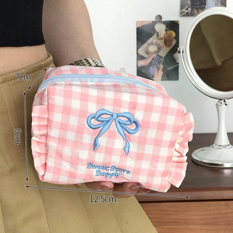 Cute House Shaped Cosmetic Pouch Women Zipper Large Cosmetic Bag Travel Washing Pouch Portable Pencil Case School Supplies 파우치