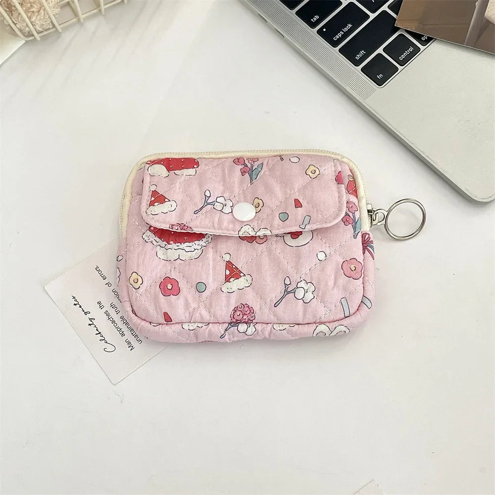 Cute Cartoon Small Travel Cosmetic Lipstick Earphone Card Portable Storage Bag Purse Women Gift Pouch Make Up Bags Organizer