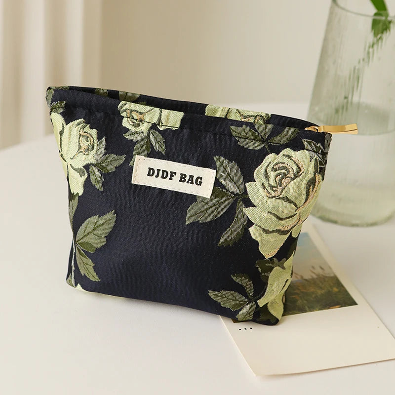 Mini Female Cosmetic Bag Portable Red Soft Small Sanitary Napkin Storage Bag Commuter Coin Key Bag Portable Bank Card Bag