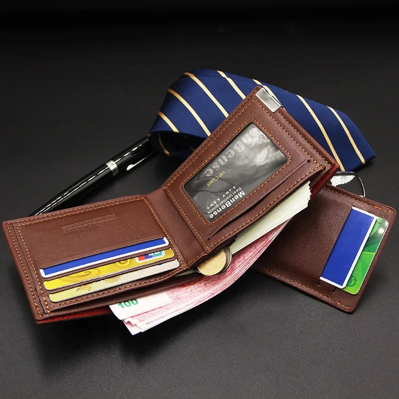 2025 New Men's Wallet Leather Bifold Wallet Slim Fashion Credit Card/ID Holders and Inserts Coin Purses Luxury Business Wallet