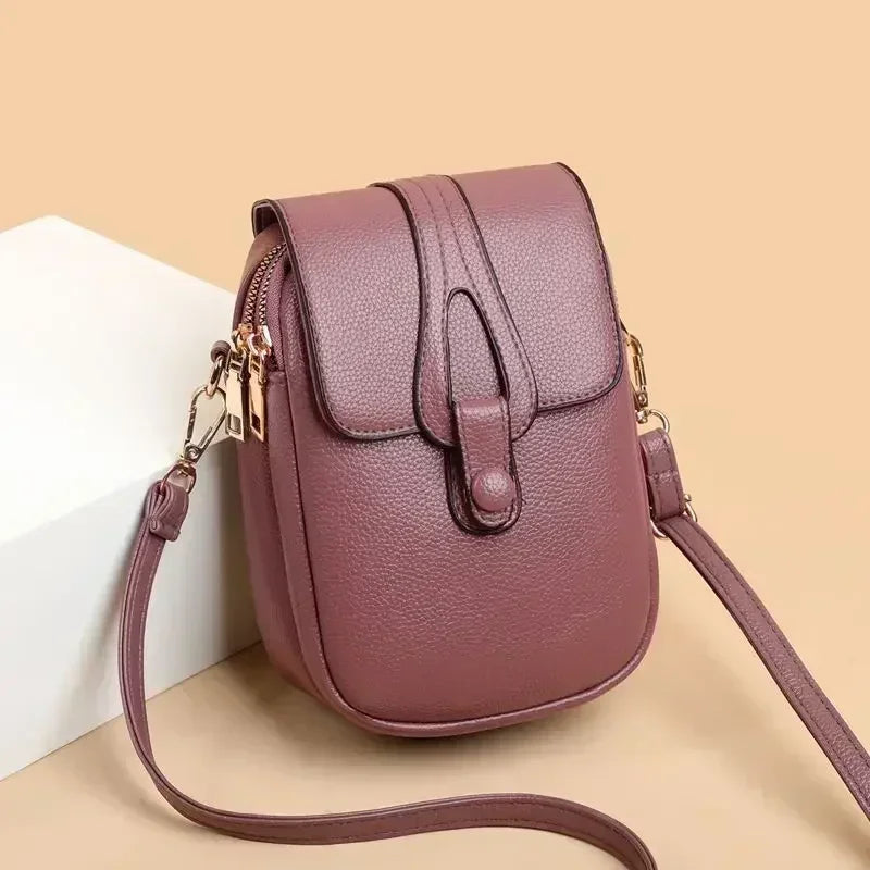 Vintage Fashion Small Shoulder Bags for Women Retro PU Leather Crossbody Phone Messenger Bag Handbag Pouch Purses and Handbags