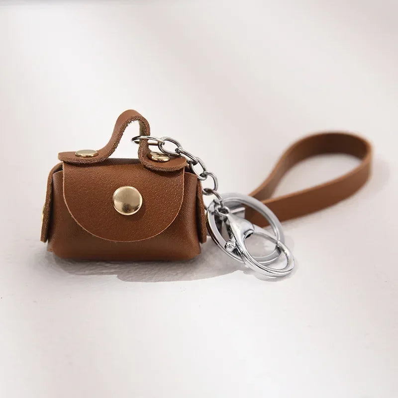 Cute Mini Coin Purses Girls Small Earphone Box Soft Leather Housekeeper Keychain Wallet Pouch Women's Bags Portable Storage Bag