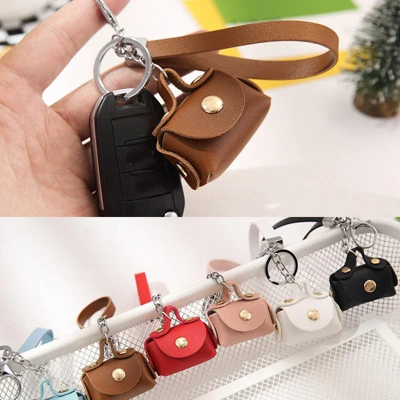 Cute Coin Purses Women's Bags Soft Leather Housekeeper Keychain Coin Wallet Pouch Mini Portable Storage Bag Small Earphone Box