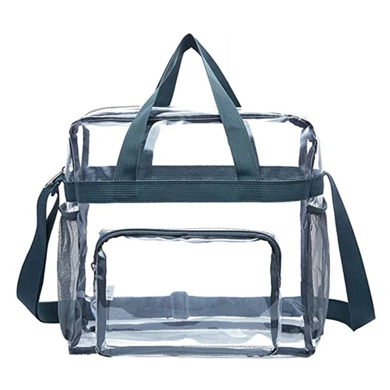 Clear PVC Shoulder Crossbody Tote Handbag - Large Capacity