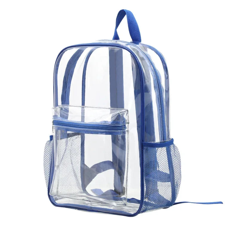 Clear Waterproof PVC Backpack - Large Capacity for School & Travel