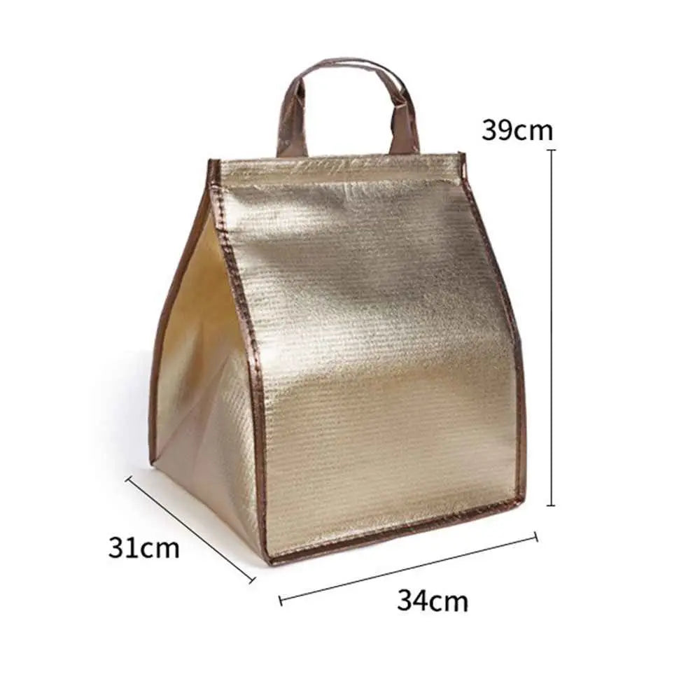 Home kitchen Foldable Aluminum Foil Delivery Bag Thermal Box Cake insulation bag Cooler Bag