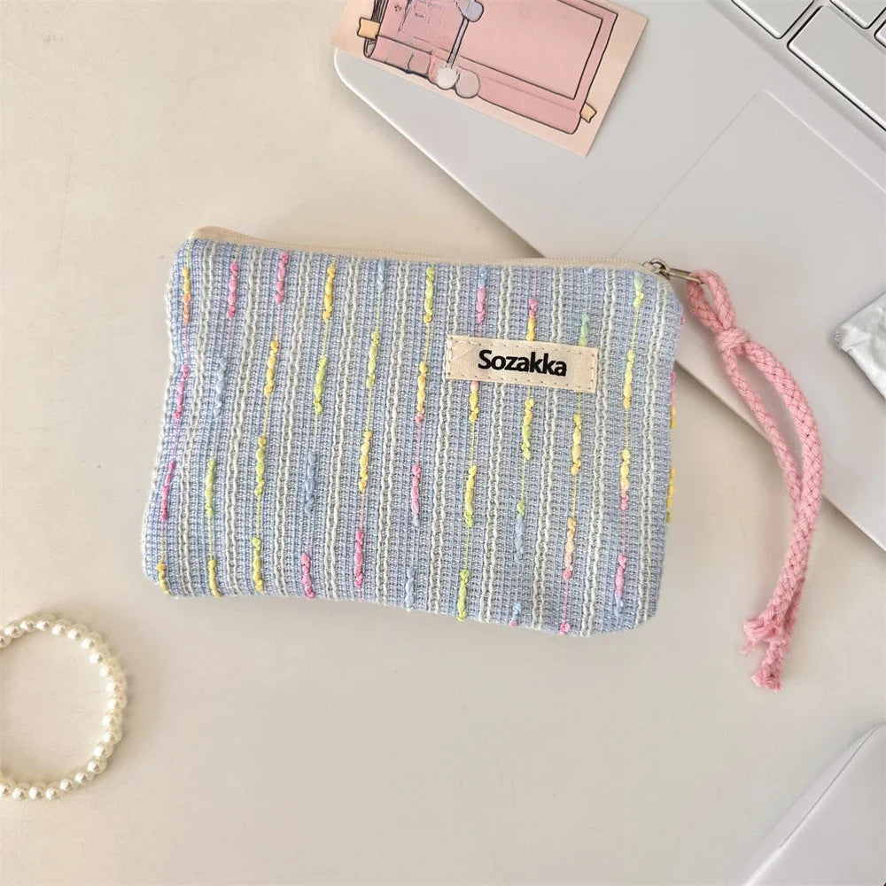 Kawaii Small Travel Cosmetic Lipstick Earphone Data Cable Storage Bag Purse Women Portable Mini Makeup Handbags Wallet Pouch Bag