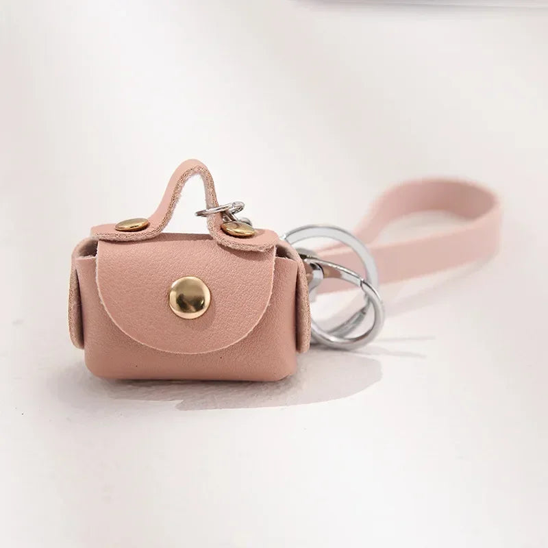 Cute Mini Coin Purses Girls Small Earphone Box Soft Leather Housekeeper Keychain Wallet Pouch Women's Bags Portable Storage Bag