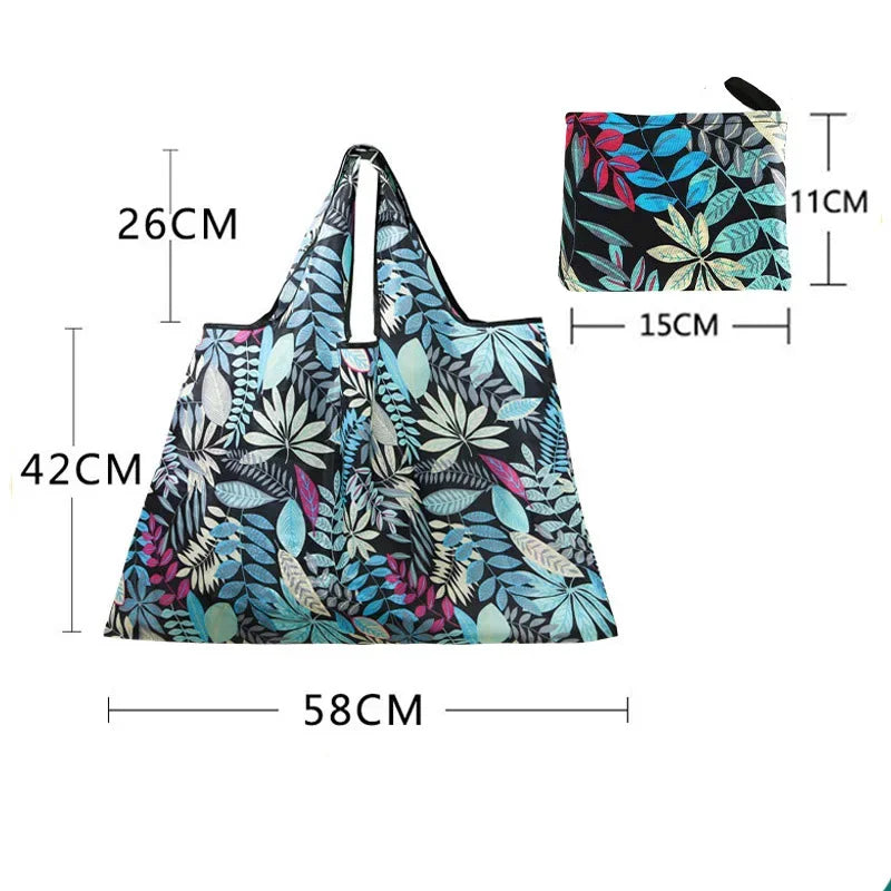 Oxford Cloth Folding Shopping Bag Large Portable Washable Shopper Storage Bag Reusable Foldable Shopping Bag Grocery Hand Bag