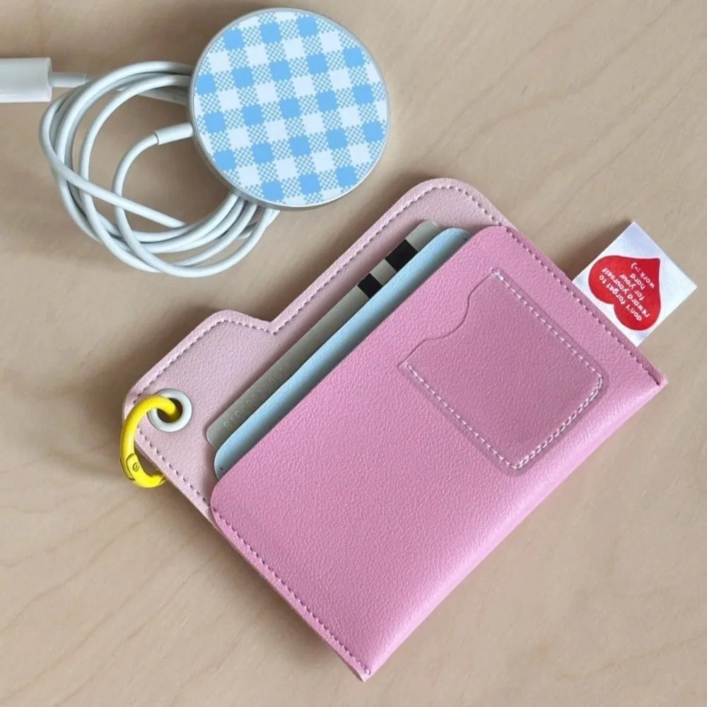 Fashion PU Leather Card Holder Ultra-thin Lightweight Passport Protector Candy Color Multi-card Holders Card Bag Women Men