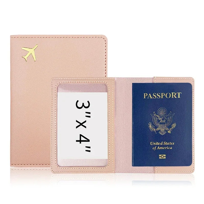 Fashion Travel Passport Cover Women Men Passport Credit Card Holder Case PU Leather Business Card Passport Wallet Travel Purse