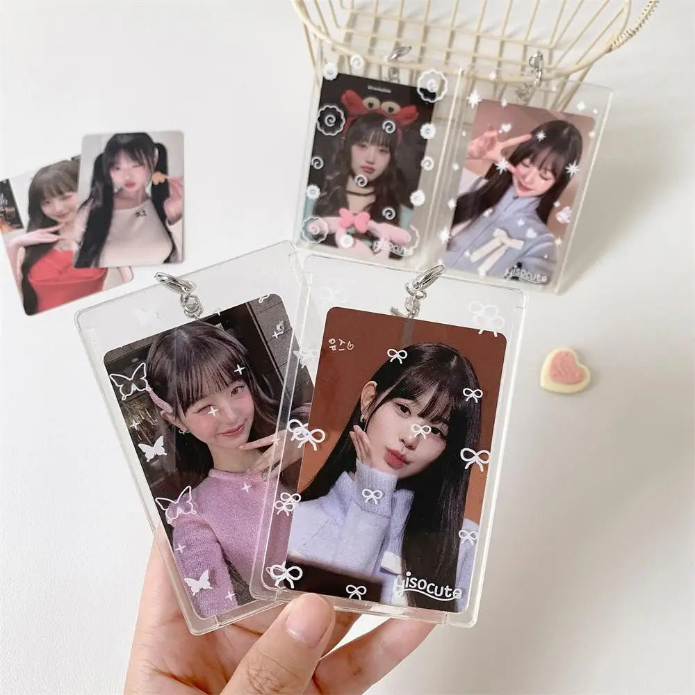 Transparent Card Holders Stargazer Card Organizer Student Meal/Bus Card Card Case Hard Badge Holder Bag Charms Students Gift