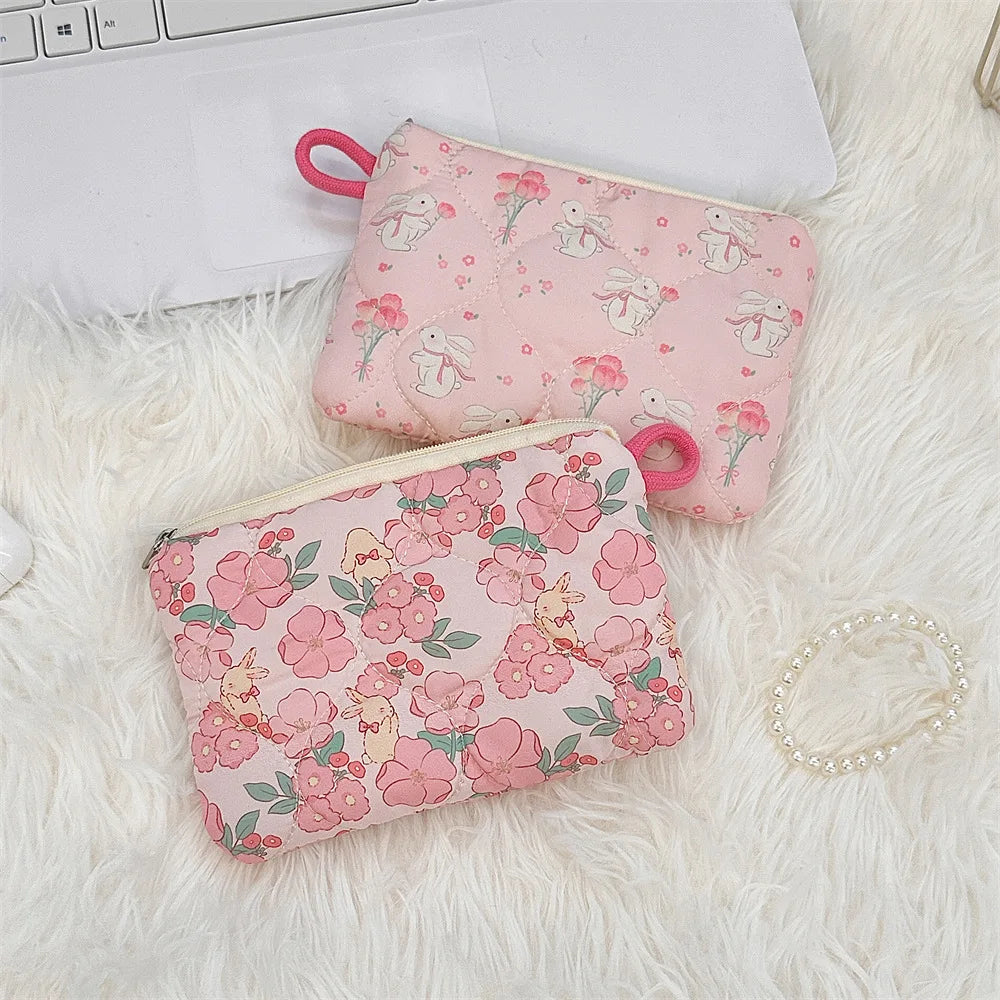 Cute Cartoon Small Travel Cosmetic Lipstick Earphone Card Portable Storage Bag Purse Women Mini Makeup Handbags Wallet Pouch Bag