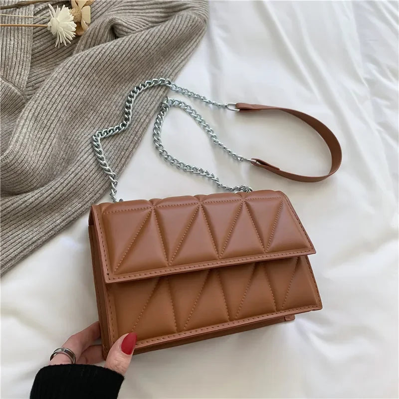 Fashion Women Shoulder Bag Ladies PU Leather Handle Handbags Chain Strap Crossbody Bags for Women Designer Bag Сумка