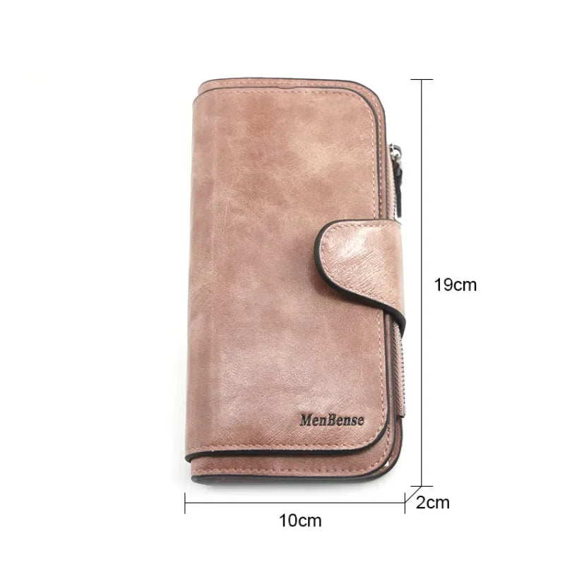 Women's Wallet Made of Leather Wallets Three Fold VINTAGE Womens Purses Mobile Phone Purse Female Coin Purse Carteira Feminina