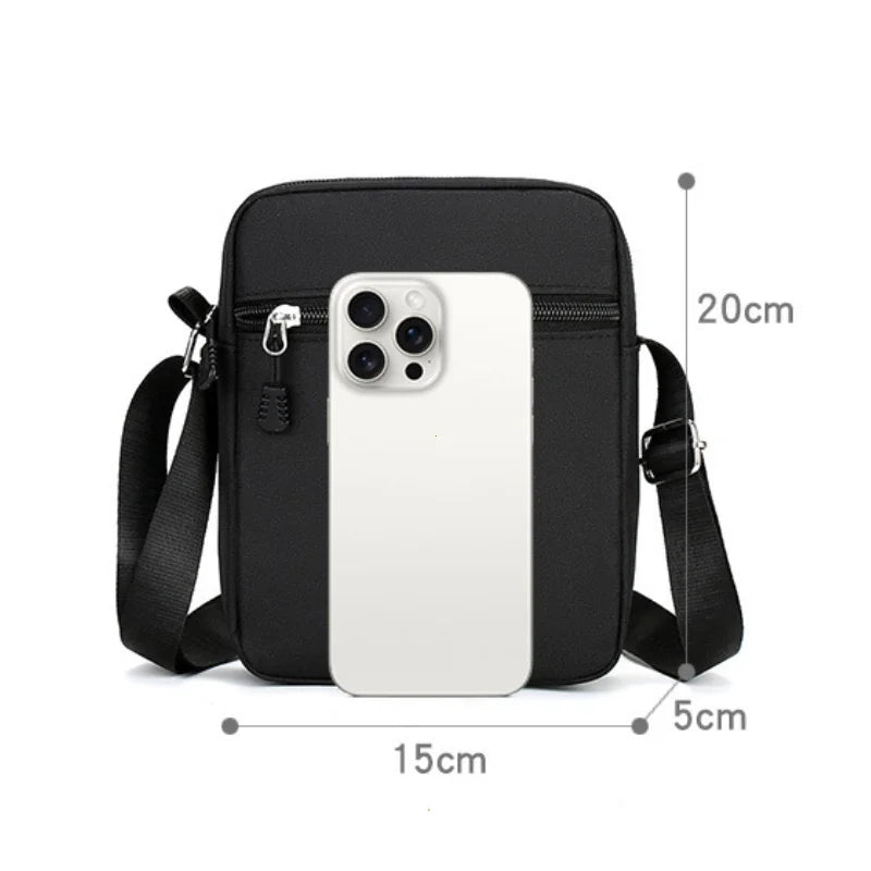 Oxford Shoulder Bag Durable Mini Black Mobile Phone Bag Waist Pack Men Crossbody Bags Man Bag Handbag bolso de mano