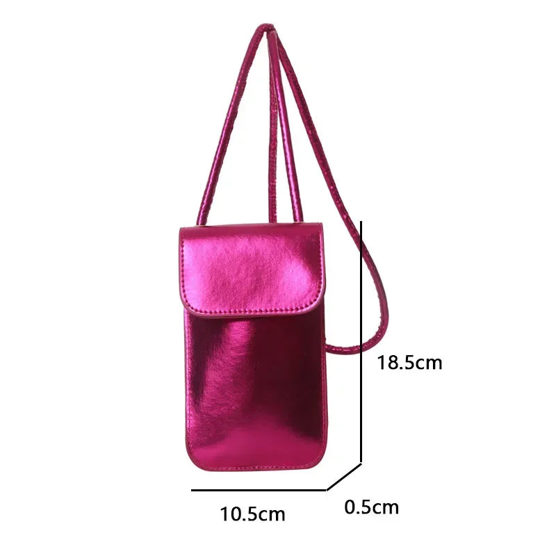 Causal Women Bags Pu Wallets Solid Color Cell Phone Purse Lady Crossbody Shoulder Bag Handbag Female Money Bags Messenger Bag