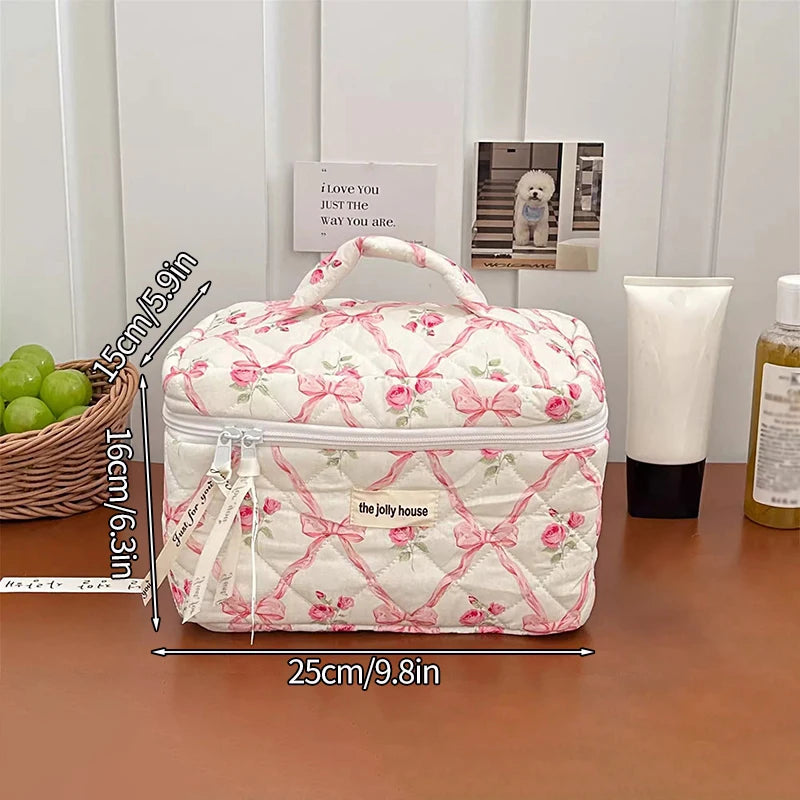 Large Capacity Makeup Bag Multifunction Wash Pouch Portable Toiletry Bag Cosmetic Zipper Pouch Handbag 파우치