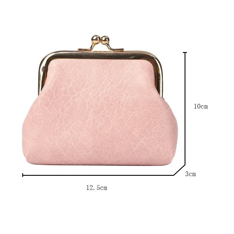 2024 New Retro Purse Ladies Short Buckle Candy Colored Coin Purse Change Purse Cute Wallet Clutch Bag Wallets for Women