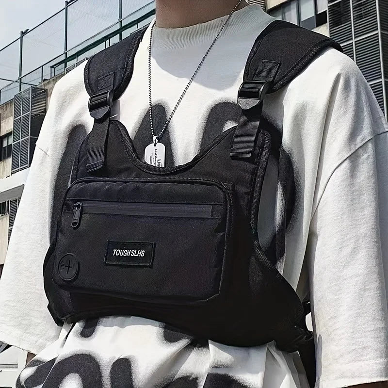 Chest Bag Hip Hop Streetwear Large Capacity Waist Vest Bag for Men Women