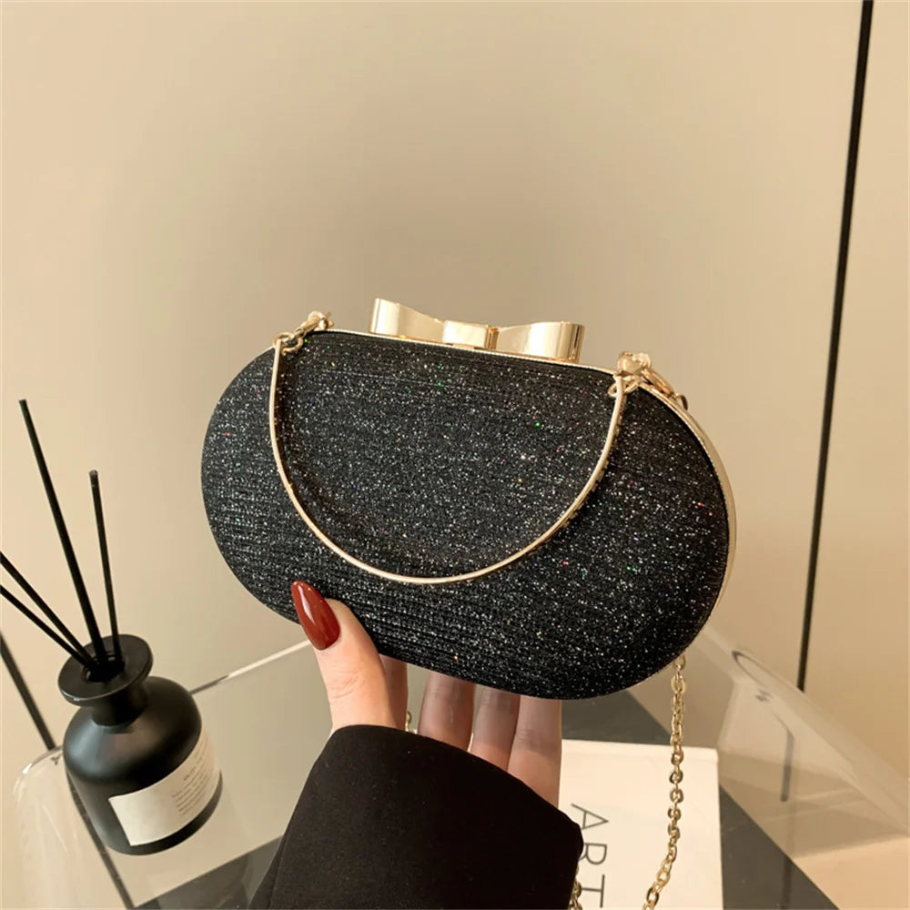 Glitter Evening Clutch Luxury Wedding Party Purse Crossbody Bag