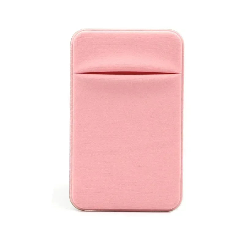 1PC Fashion Elastic Cloth Cell Phone Card Holder Mobile Phone Wallet Case Credit ID Card Holder Adhesive Sticker Pocket