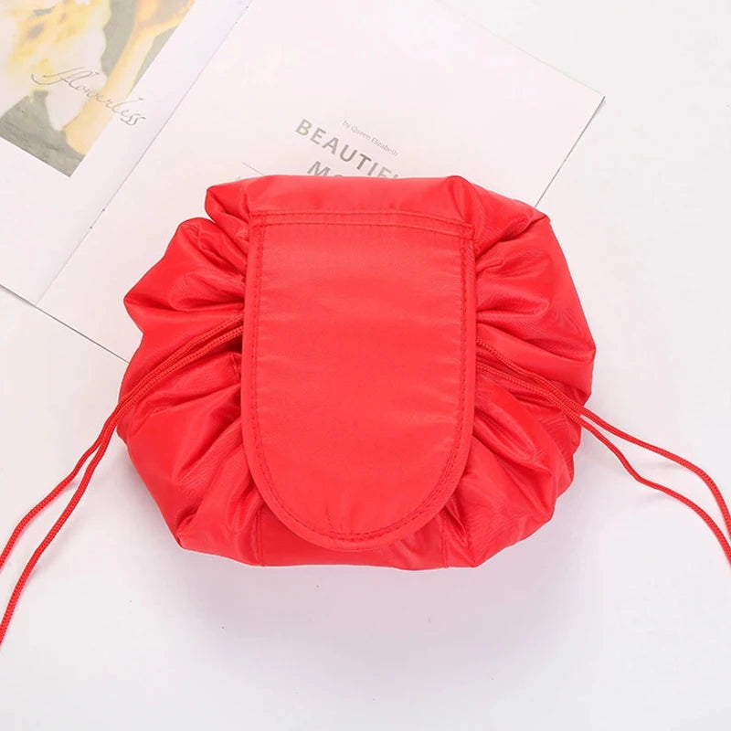 Women Drawstring Cosmetic Bag Travel Storage Makeup Bag Organizer Female Make Up Pouch Portable Waterproof Toiletry Beauty Case