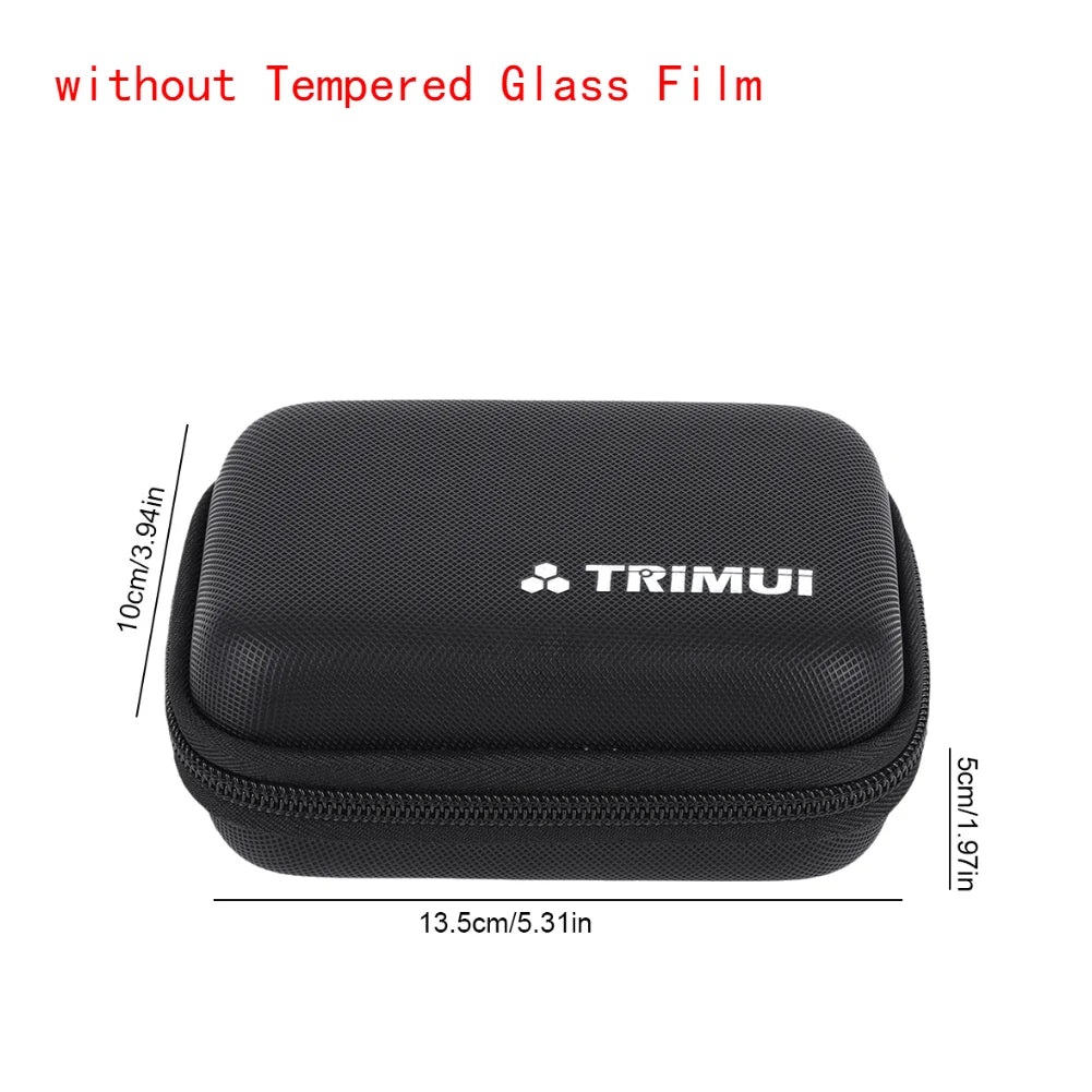 for Trimui Brick Hard Carrying Case Travel Protective Case Anti-scratch Tempered Glass Screen Protector with Tempered Glass Film