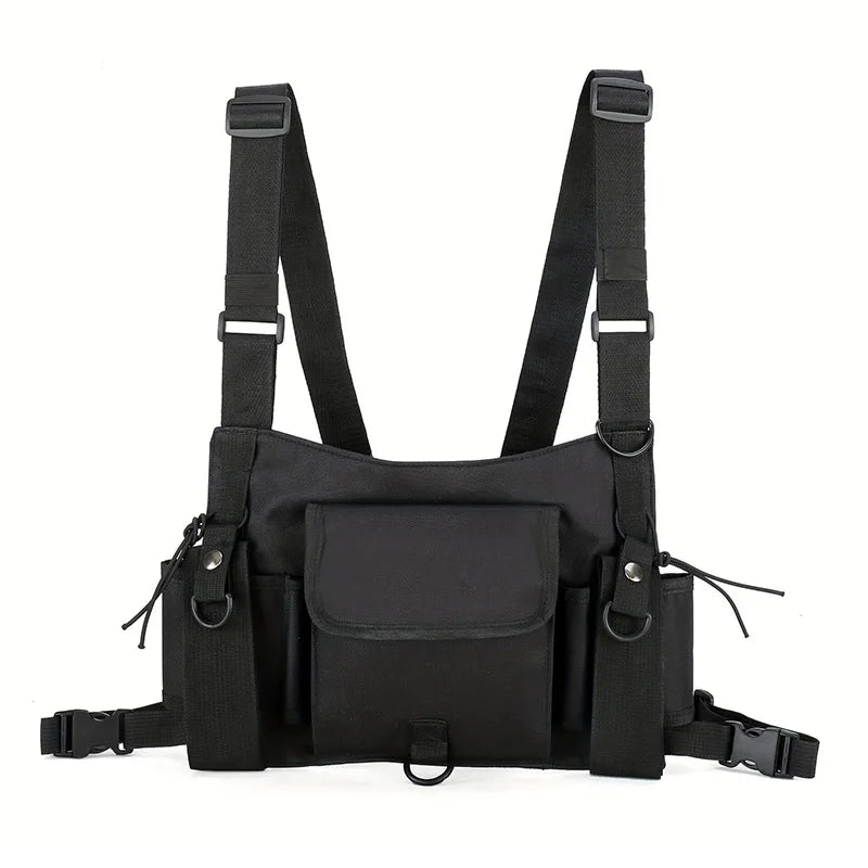 Waist Pack Nylon Adjustable Vest Hip Hop Streetwear Functional Tactical Harness Chest Rig Kanye West Chest Bag