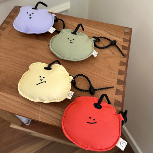 Ins Fashion Cute Fabric Coin Storage Bag Coin Pouch Korean Portable Wireless Earphone Protector Cover Kawaii Charm Pendant Gifts