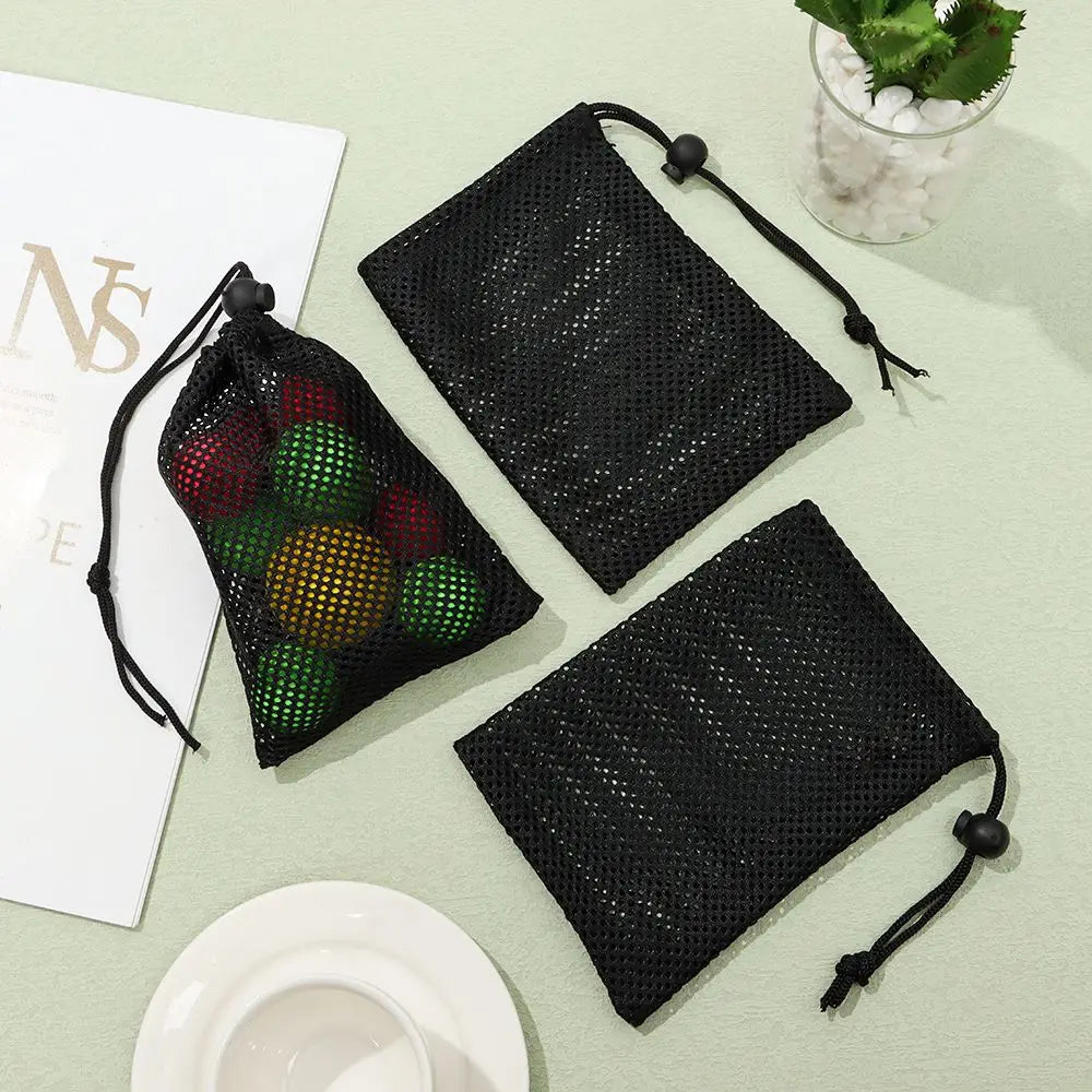 1PC Durable Nylon Mesh Drawstring Storage Pouch Bag Multi Purpose Home Travel Outdoor Activity Pouch Laundry Bag Stuff Sack