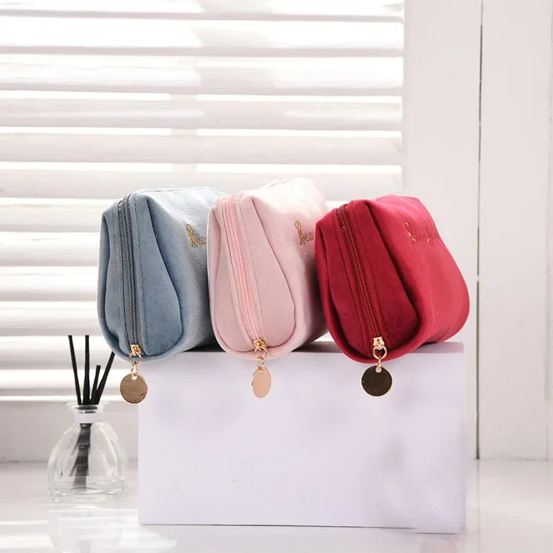 Velvet Portable Lipstick Bag Travel Makeup Pouch Storage Bags Cosmetic Bag Organizer Case