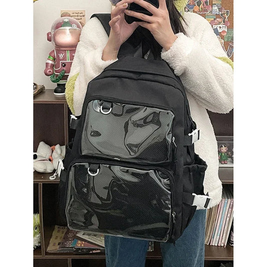 Kawaii Itabag Transparent Backpack Large Capacity School Bag