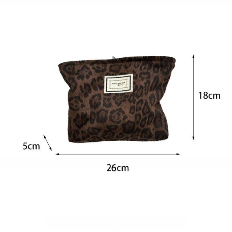 New Leopard Print Travel Cosmetic Lipstick Portable Storage Bag Women Makeup Handbags Cosmetic Organizer Pouch Clutch Hand Bags