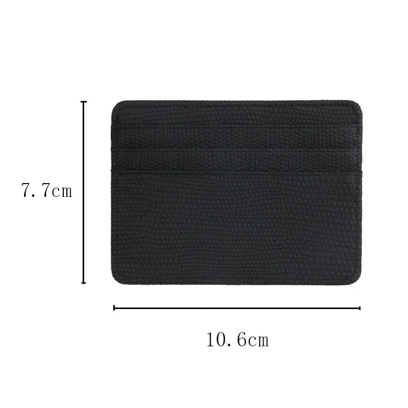 Portable Double Sided Pattern Card Wallet Id Holders Women Men Slim Wallet Change Purse Travel Wallet Holder with 5 Card Slots