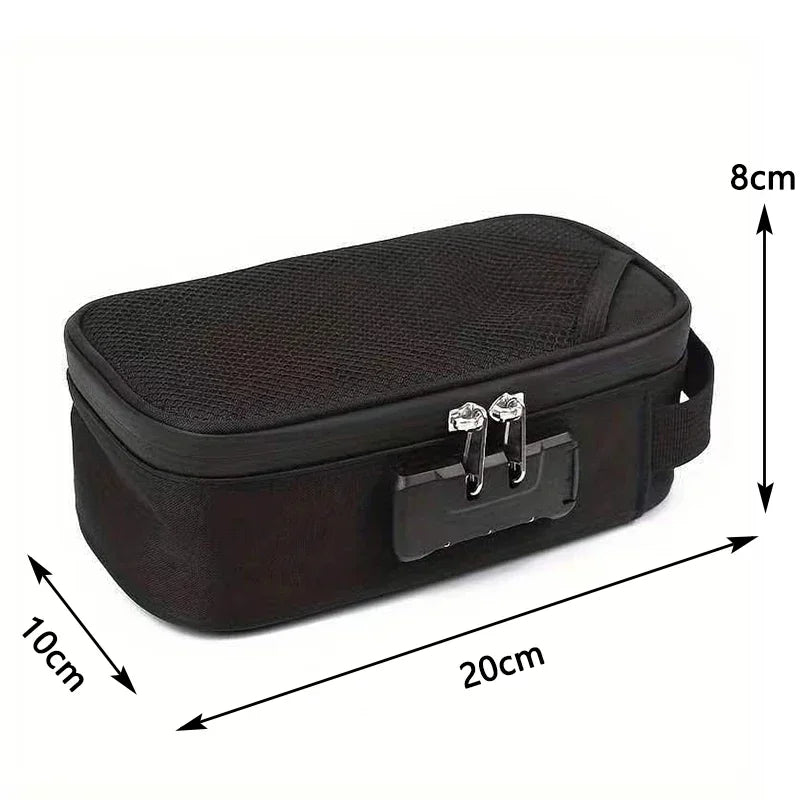 New Storage Bag with Combination Lock Portable Travel Organizer Case for Men/Women Lockable Makeup Box Beauty Toiletry Handbags