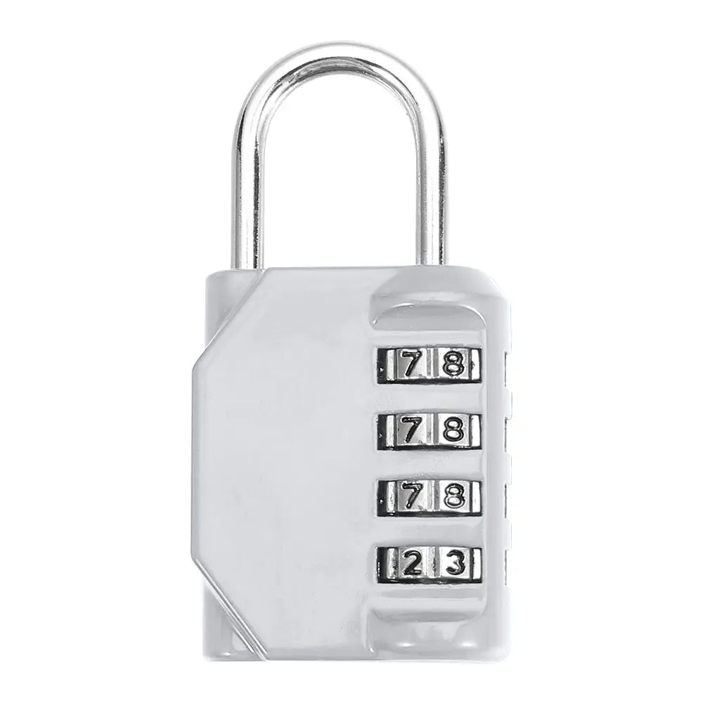 4 Dial Digit Combination Lock Metal Code Lock Password Lock Waterproof Rust-proof Luggage Padlock Travel Accessories