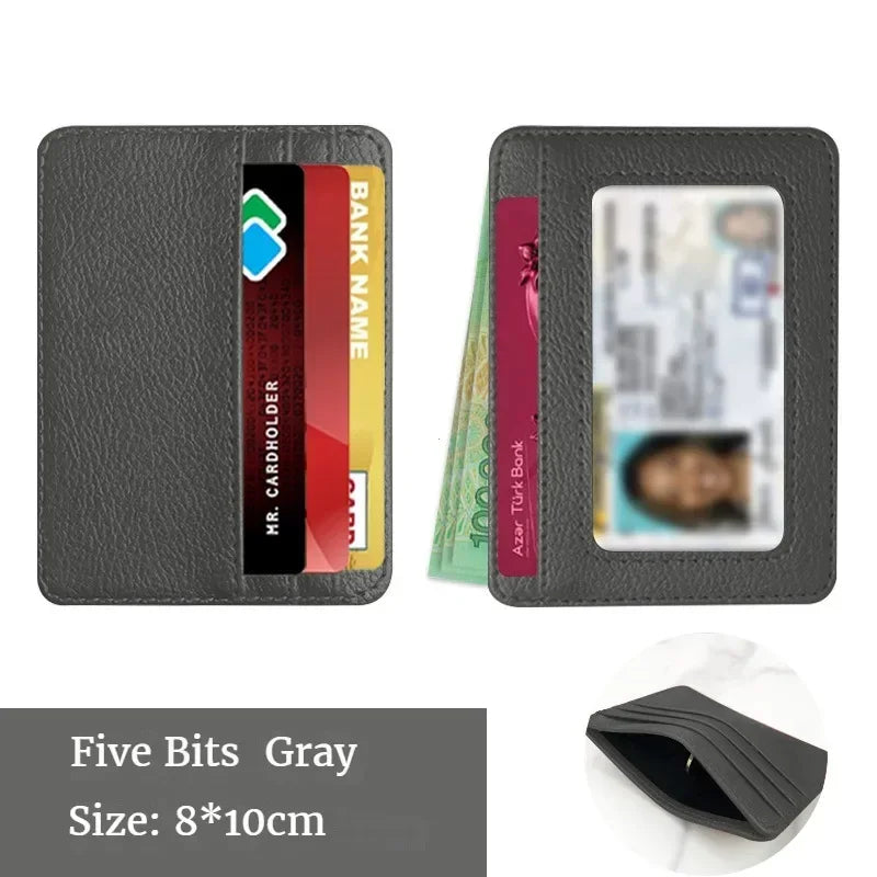 Thin PU Leather Mini Wallet Slim Bank Credit Card Holder Multi Card Slots Men's Business Small ID Case for Man Purse Cardholder