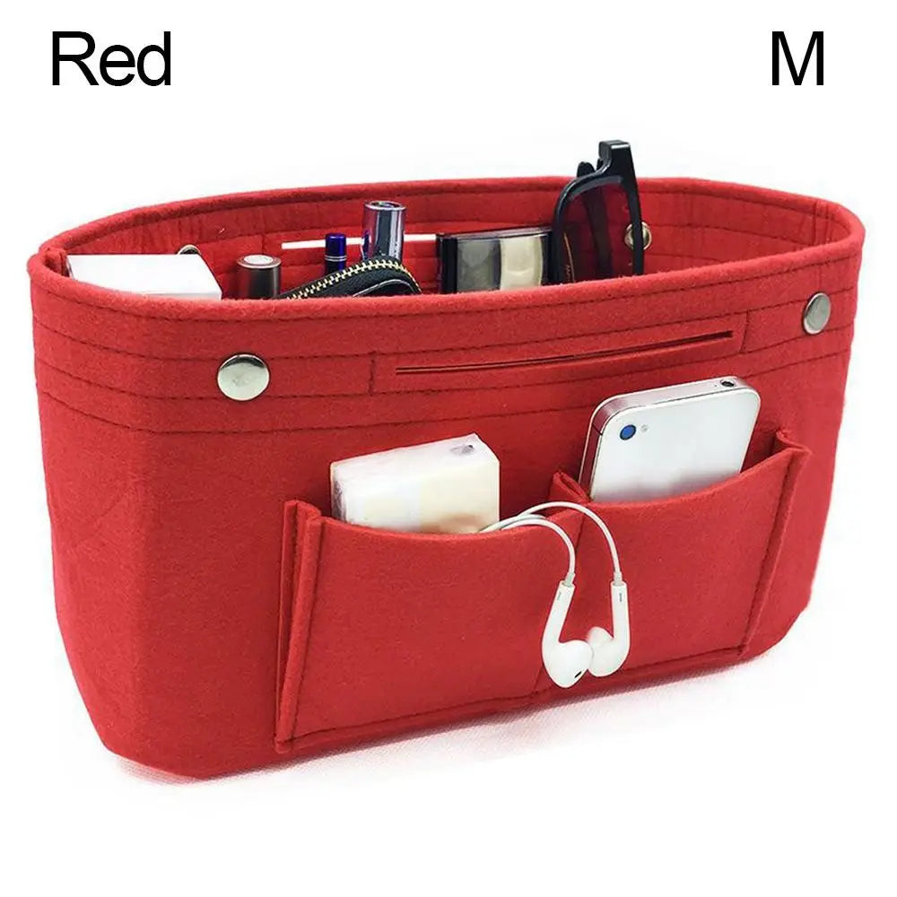 Portable Felt Cloth Insert Bag Women Organizer Handbag Travel Bag Insert Liner Purse Organizer Pouch Bag Accessories