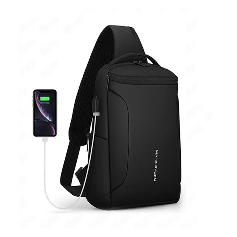 MARK RYDEN Waterproof Crossbody Bag USB Charging Sling for 12.5" iPad