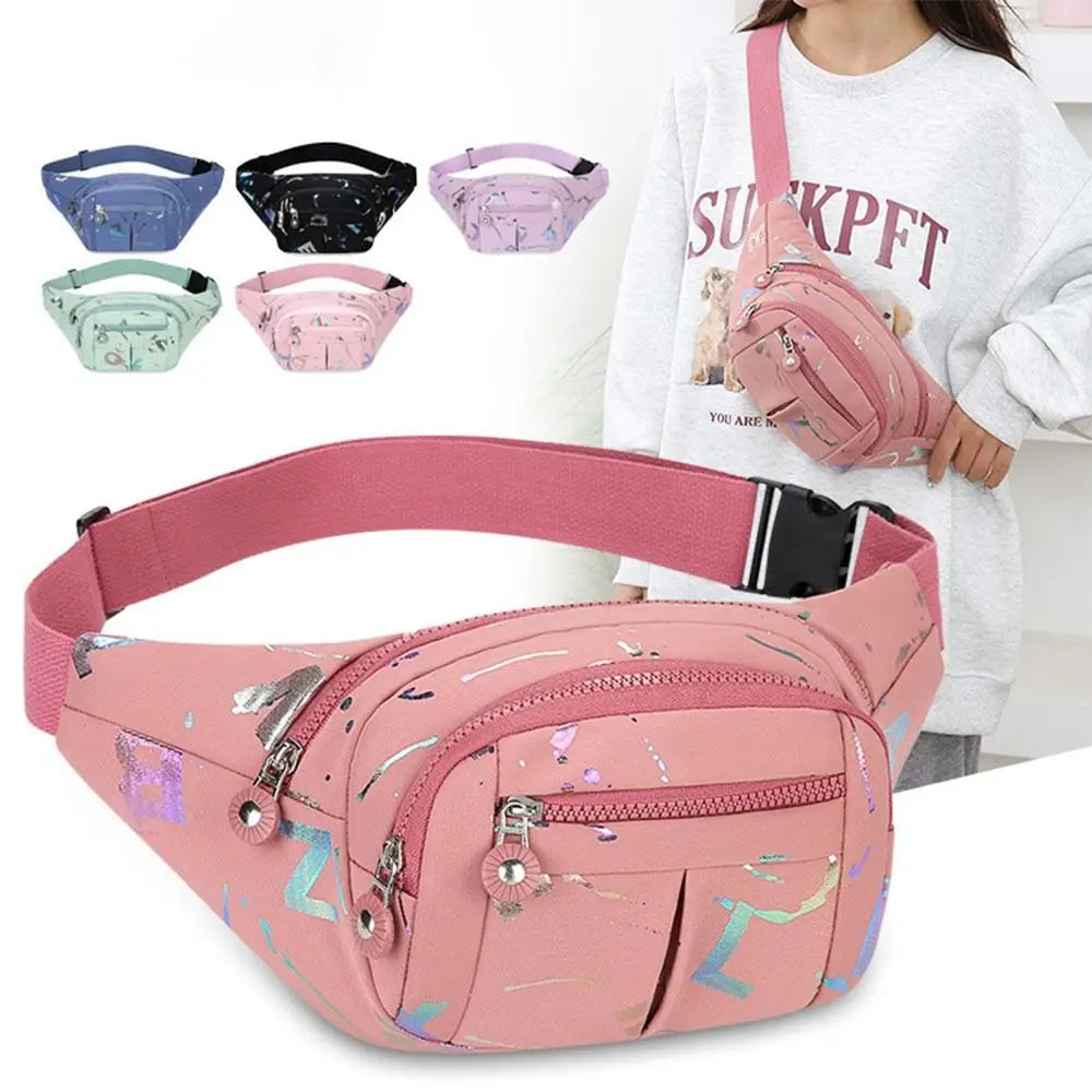 Waterproof Oxford Waist Bag Women Crossbody Chest Handbag