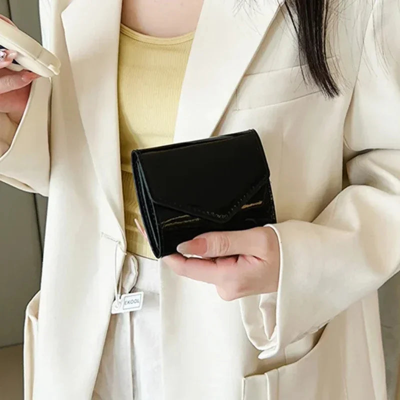 Simple Fashion Lady Card Holder Purse Women Purse Card Wallet Fashion Pu Leather Small Bags for Female Bags Credential Holder