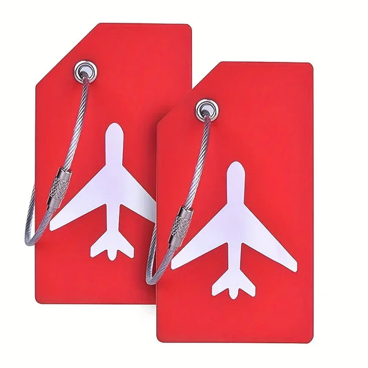 2pcs Name ID Card Silicone Travel Luggage Tag Suitcase Travel Accessories Quickly Discover  Luggage Tag Name Baggage Information