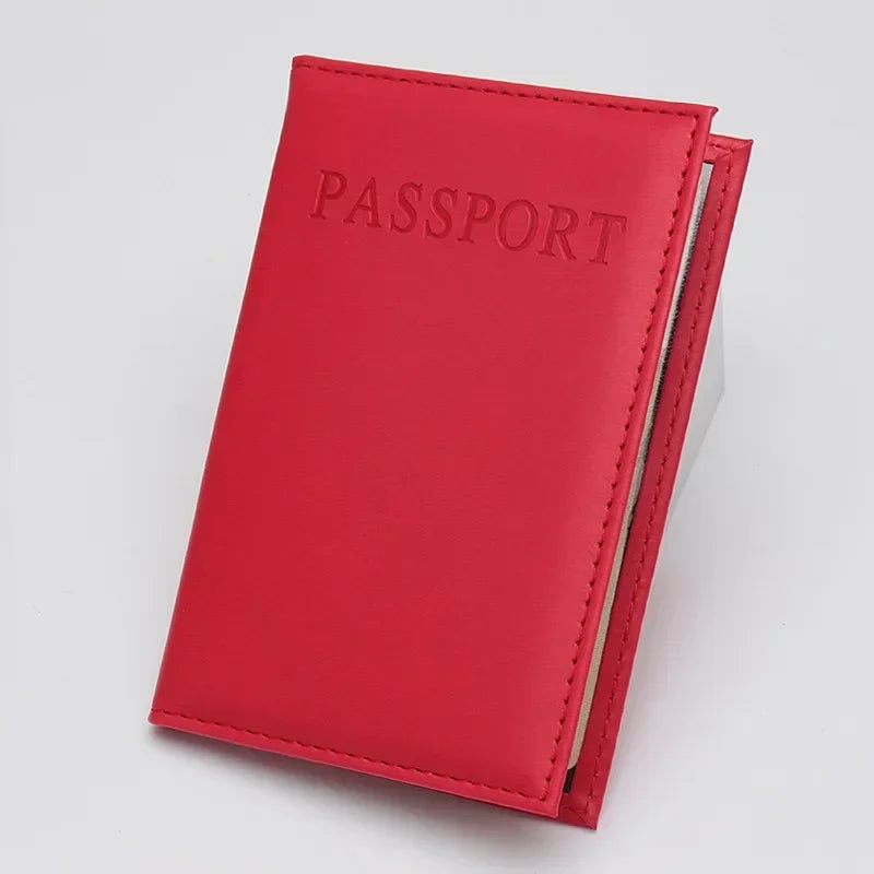 1PC Fashion New PU Women Passport Holder Couple Models Girls Travel Passport Cover Unisex Card Case Man Card Holder Wallet